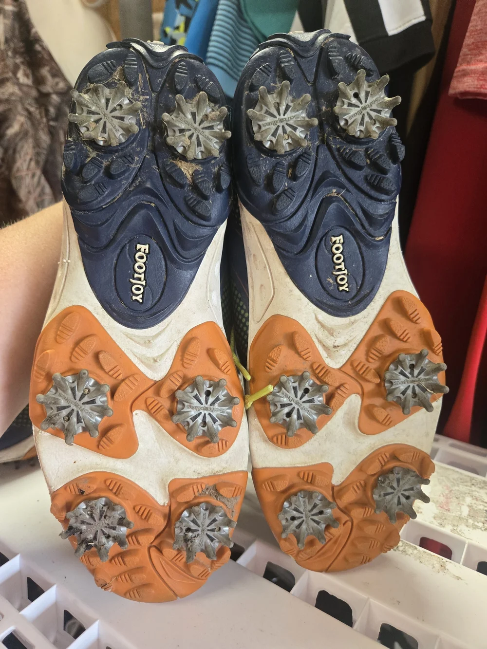 FootJoy Kids Sneakers in Blue, Neon Yellow and Orange